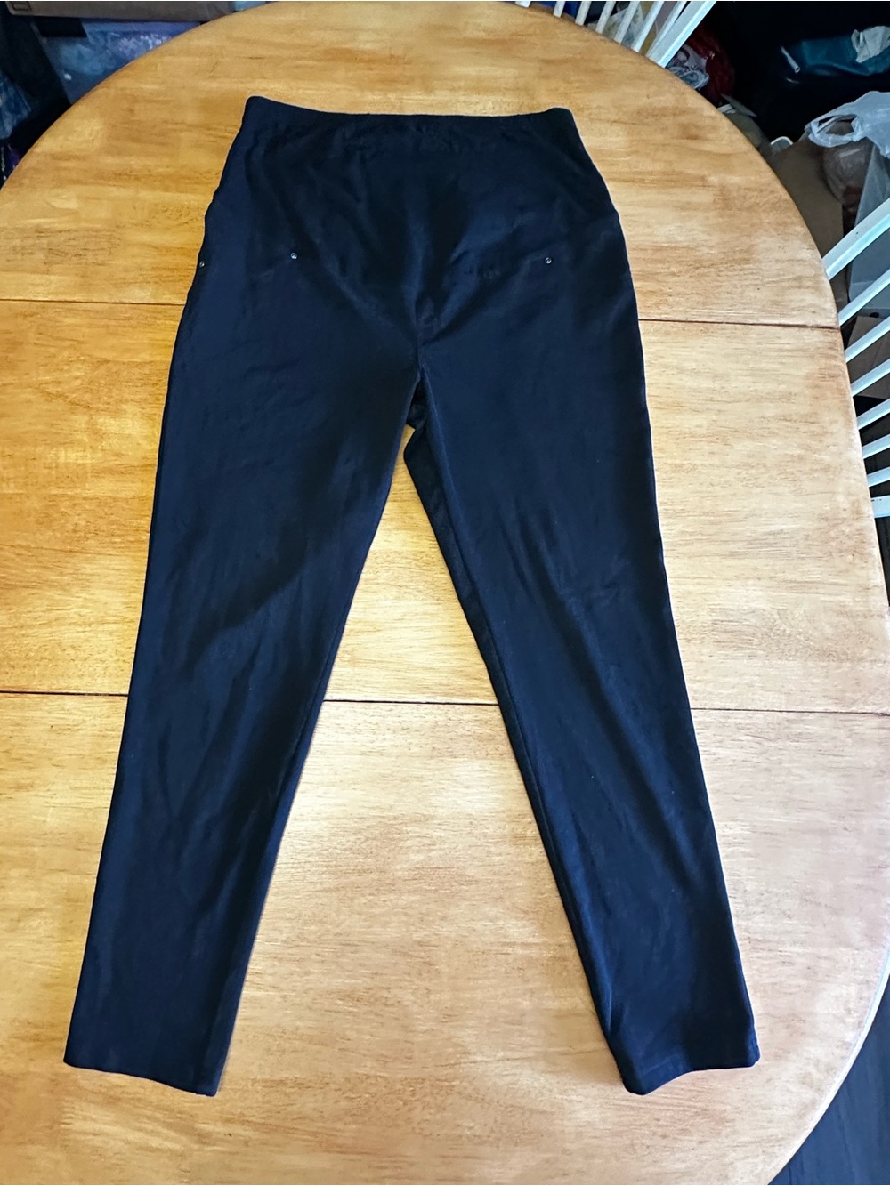 Time and Tru Black Maternity Ponte Leggings